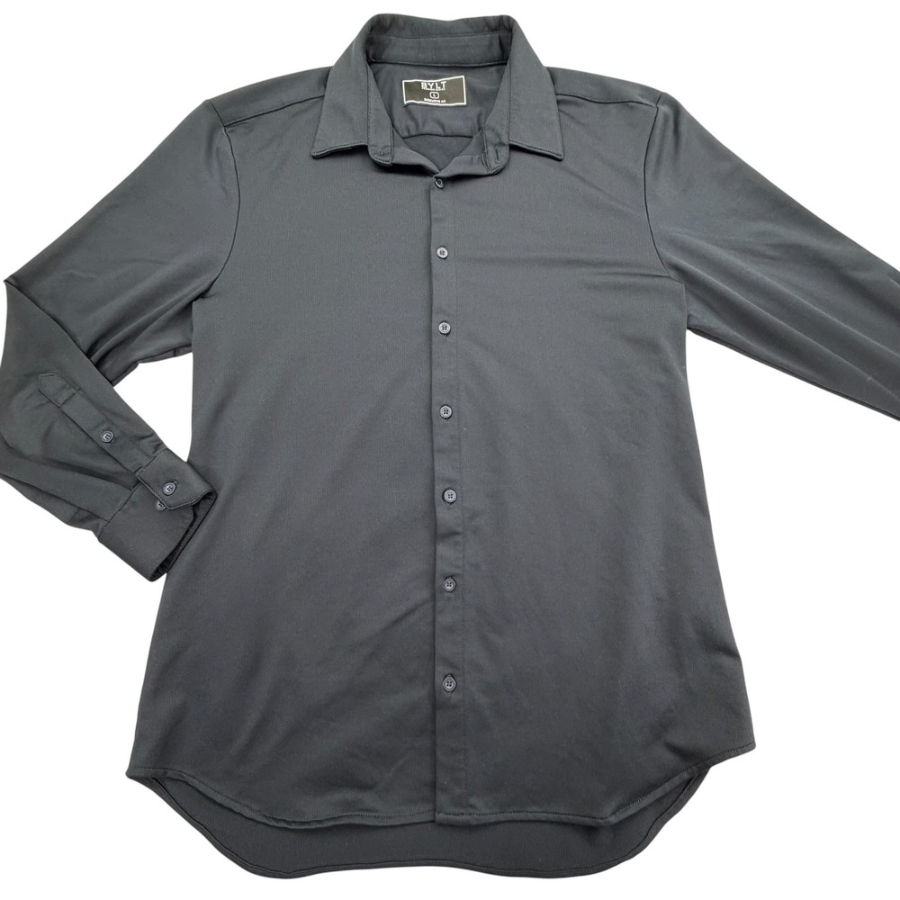 BYLT Basics Executive Men's Button-Down Shirt in Charcoal Gray